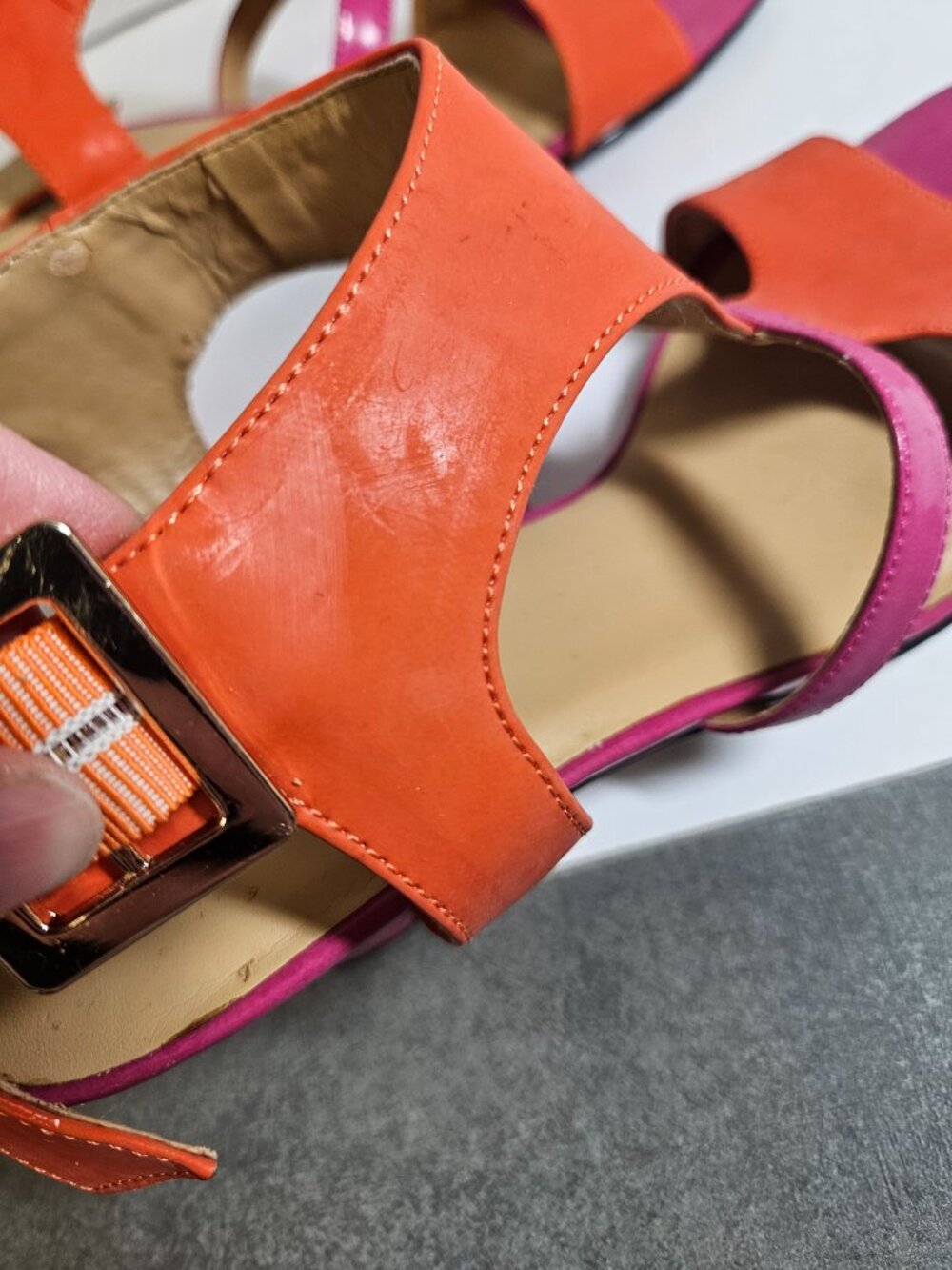 Nine West Patent Leather Sandal Heel - Picture 9 of 16